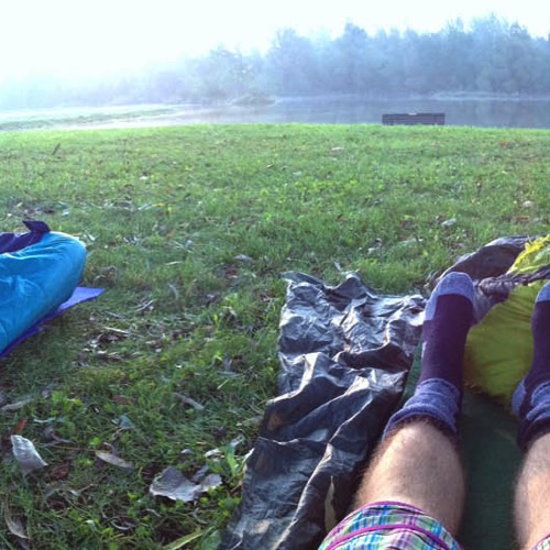 three friends longboarding the Danube cycling path